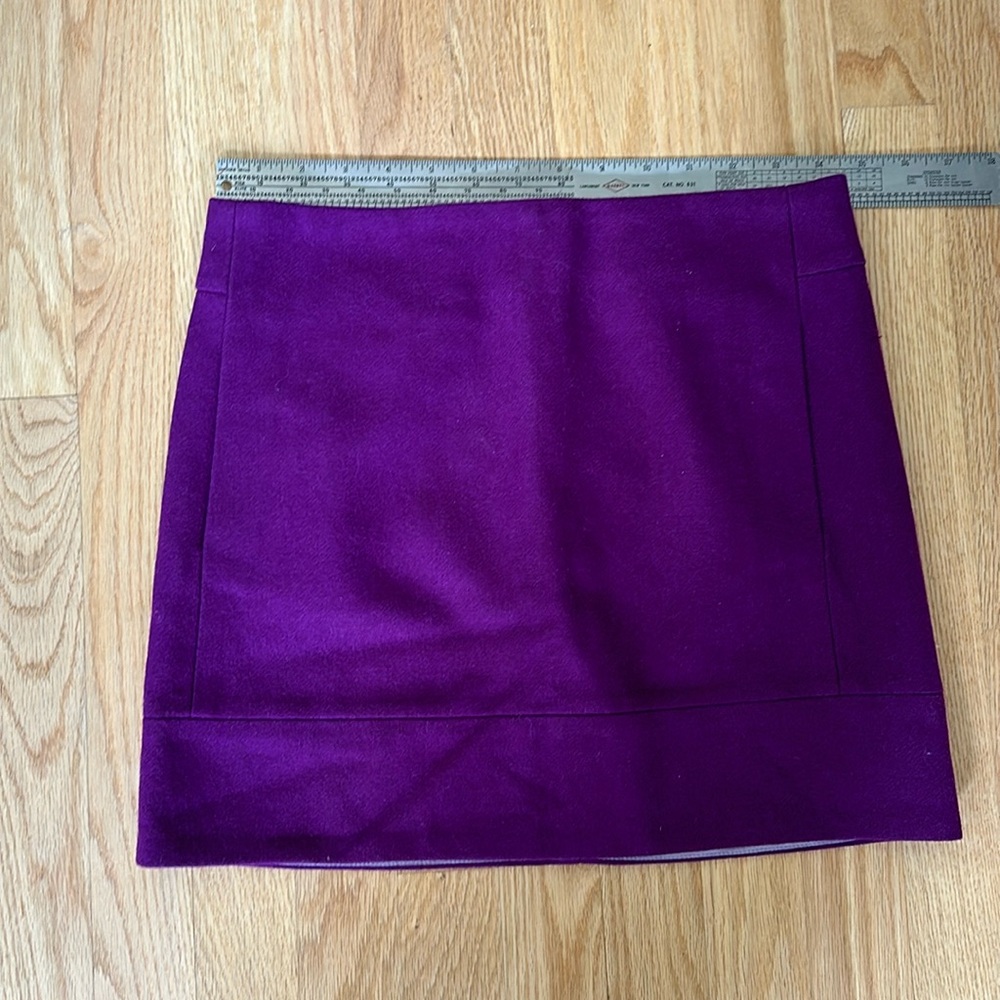 J. Crew Purple Wool Skirt